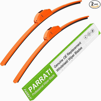 OEM QUALITY 26" + 22" PARRATI Premium All-Season Orange Windshield Wiper Blades (Set of 2)