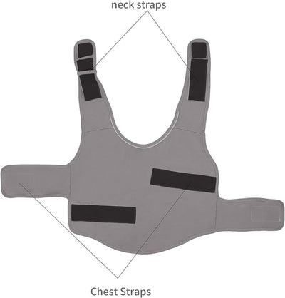 Comfort Dog Anxiety Relief Coat, Dog Anxiety Calming Vest Wrap for Thunderstorm,Travel,4th of July Fireworks,Vet Visits,Separation Anxiety Relief for Dogs (X-Large(Pack of 1), Light Gray)