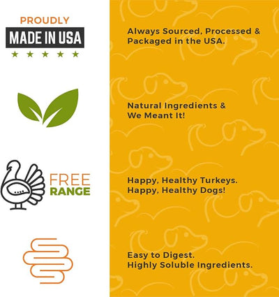 Gobble! 6-Inch Turkey Tendon Strips for Dogs, 6 oz. (170g) Reseal Value Bag, Made in USA, All-Natural Hypoallergenic Dog Chew Treat | Sourced, Processed & Packaged in the USA | (45-50 Pieces)
