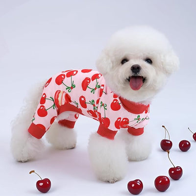 XPUDAC 4 Pieces Dog Pajamas for Small Dogs Boy Girl Soft Stretchy Pjs Onesies Puppy Clothes for Dog Cat Pet Outfits, XL