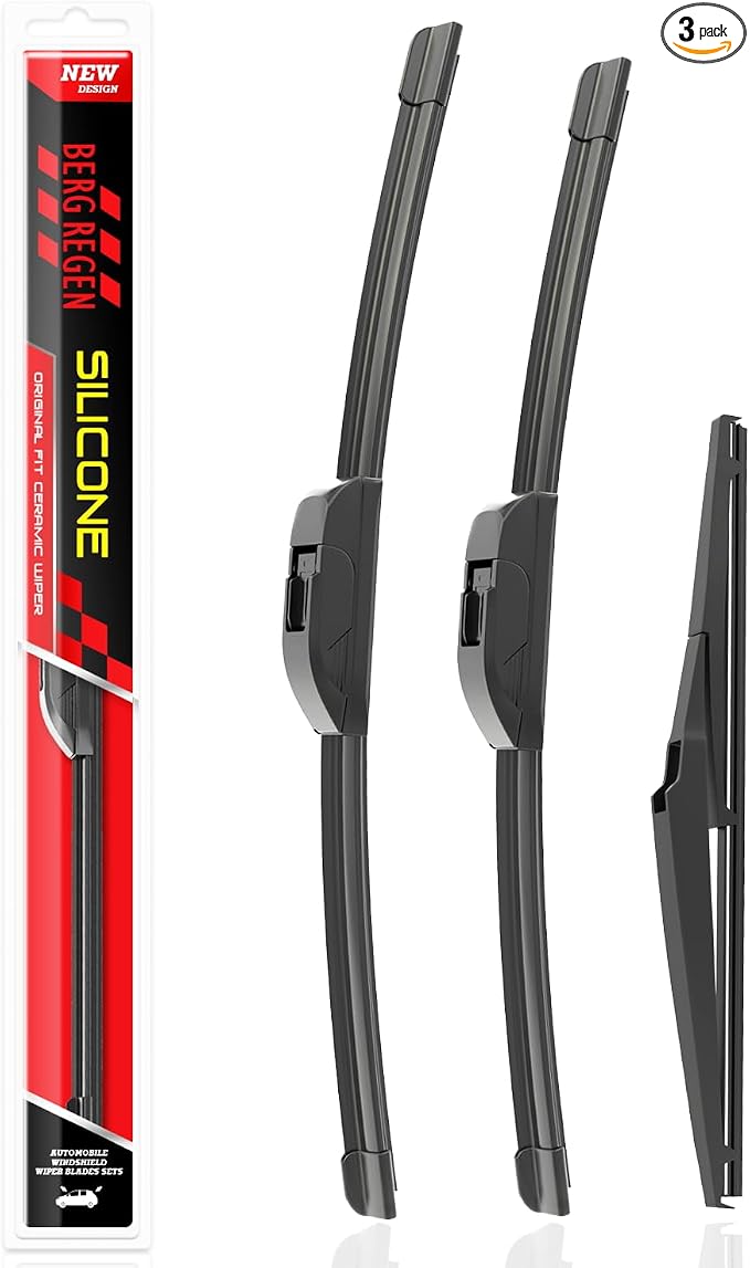 BERG REGEN Silicone Windshield Wiper Blades Replacement for Jeep Grand cherokee 2021 2020 2019 2018-2014 Windshield Wipers (Pack Of 3) Automotive Replacement Windshield Wiper Blades - 22"/21"/11"