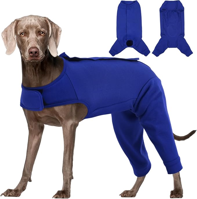 Kuoser Dog Surgery Suit for Back Legs, Dog Rear Leg Sleeve to Stop Licking, Female Spay Recovery Suit for Dogs After Surgery, Pet Puppy Surgical Pants Onesie for Abdomen Wounds Skin Disease