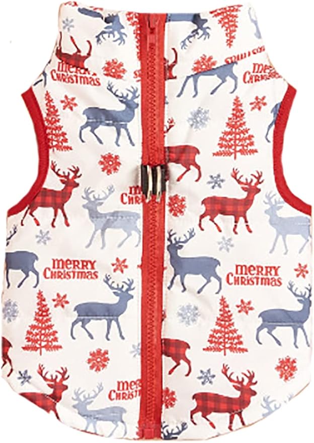 Winter Waterproof Windproof Vest Coat for Small Medium Dogs - Warm Jacket for Cold Weather (Not Suitable for Big Dogs) Y-2-elks XS