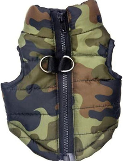 Winter Waterproof Windproof Dog Vest Coat - Warm Jacket for Small Dogs - Camouflage XS