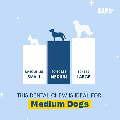 Barkbox Bright Original Dog Dental Chew Sticks Plaque and Tartar Cleaning, Medium Breeds (30 Chews)