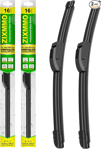 OEM Quality 16in + 16in Premium All-Season Windshield Wiper Blades for Original Equipment Replacement(Set of 2)