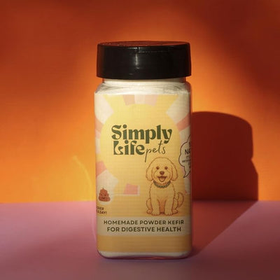 Simply Life Pets Kefir Powder Probiotic for Dogs, Freeze-Dried – Natural Digestive & Immune Support (1oz)