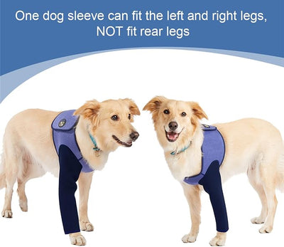 Coodeo Dog Recovery Suit, Cone Collar Alternative, Abrasion Resistant Dog Recovery Sleeve, Washable 2.5mm Thick and Waterproof, Pet Wounds Prevent Licking, Bite, Keep Dry（Purple，L