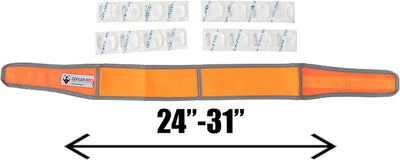 CoolerDog Hi-Vis Cooling Dog Collar for X-Large Dogs – Reflective Re-Freezable Ice Collar for Hot Weather & Heat Relief (Orange, X-Large)
