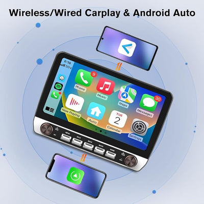 Junsun Car Radio Stereo for Chevy Chevrolet Silverado 2007-2013 Tahoe Equinox GMC Sierra Yukon Android 13 with CarPlay Android Auto Bluetooth
