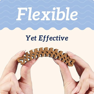 Groovies Senior & Gentle Chewers Dog Dental Treats, Flexible Texture, Patented Technology to Help Control Tartar & Freshen Breath, Medium Dog Chews (15-25 lbs), USA Manufactured Oral Care, 10 Count