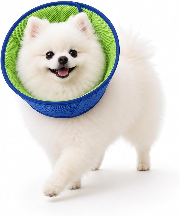 Dog Recovery Collar for Dogs After Surgery – Soft Breathable Dog Cone Collar, Lightweight Elizabethan Collar Alternative for Wound Healing, Anti Licking, Comfortable Sleep & Daily Eating,S