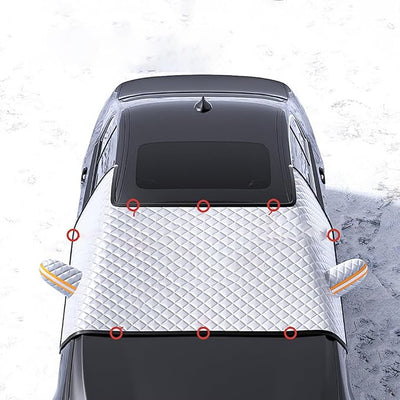 Magnetic Windshield Cover for Toyota RAV4 2019 2020 2021 2022 2023 2024 Cars Protects Against Frost Snow, Dust Easy to Install Secure Fit Winter Windscreen Protector,Silver