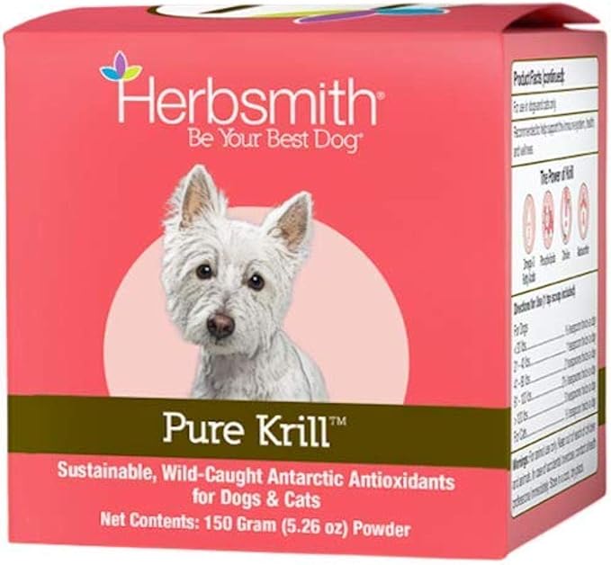 Pure Krill - Wild-Caught Antarctic Krill - Just 1 Ingredient - Astaxanthin for Dogs - Ready-to-Use Omega 3s – Alternative to Krill Oil for Dogs - 150g