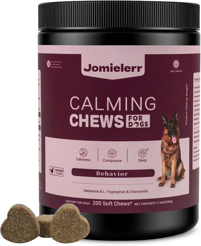 Calming Chews for Dogs 200 ct, Dog Calming Treats and Bites with Melatonin Anxiety Relief Treats for Dogs- Supports Relaxation for Travel, Separation, Barking, Fireworks, Chicken Flavor
