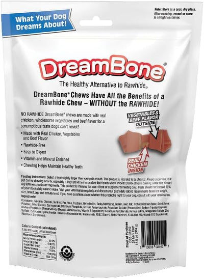 DreamBone Mini Chews, Made With Real Beef, Rawhide-Free Chews For Dogs, 24 Count