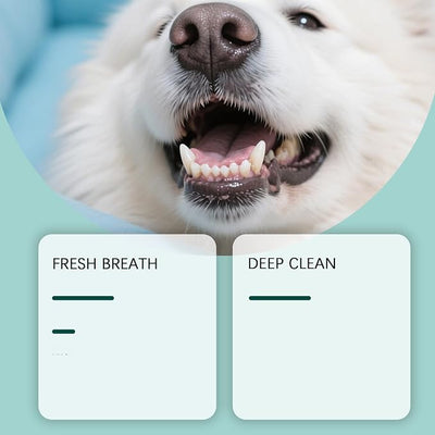Dental Powder for Dogs, Teeth Cleaning & Fresh Breath, Tartar Control Dog Supplement, Supports Healthy Gums & Oral Care, Easy Mix Daily Dental Care for Dogs, Natural Breath Freshener (3 Pcs)