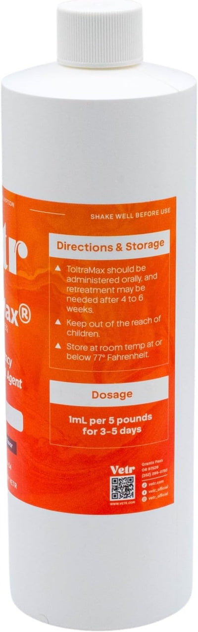 Toltrazuril 5.0% for Horses, Dogs, Cats, 500mL/16.9 Ounce, for Non-Food Chain Animals, Peanut Butter