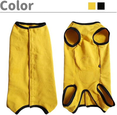 Dog’s Recovery Suit Post Surgery Shirt for Puppy, Wound Protective Clothes for Little Animals(Yellow-l)