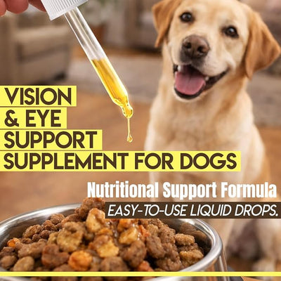 VetNatural Advanced Vision Formula for Dogs, Bilberry Extract + Lutein + Zeaxanthin, Supports Clear Vision & Helps Support Eye Clarity in Dogs with Cloudy-Looking Eyes, 50ml (1.69 fl oz)