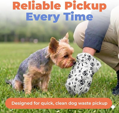 Best Pet Supplies Dog Poop Bags for Waste Refuse Cleanup, Doggy Roll Replacements for Outdoor Puppy Walking and Travel, Leak Proof and Tear Resistant, Thick Plastic - White, 150 Bags
