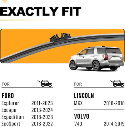 AUTOBOO 11 Inch Rear Wiper Blade Replacement for Ford Explorer 2011-2022 2023 2024 Escape 2013-2025 Expedition 25-18 Lincoln MKX 16-18-BACK Windshield Wiper Blade -Original Factory Quality (Pack of 1)