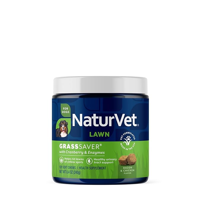 GrassSaver Supplement for Dogs – Healthy Supplement to Help Rid Your Lawn of Yellow Spots – Synergistic Combination of B-Complex Vitamins & Amino Acids – 120 Soft Chews