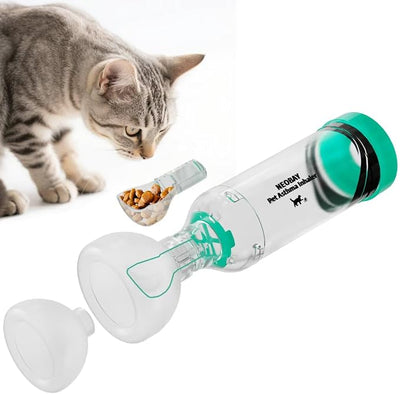 Neobay Cat Inhaler Spacer with Unique Panic Soother & Sensitive Breath Indicator – Designed for Cats with Asthma & Respiratory Issues, Includes 2 Cat Inhaler Masks