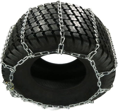 The ROP Shop Pair of 4 Link Tire Chains 29x12x15 for Simplicity & Kubota Lawn Mower, Tractor