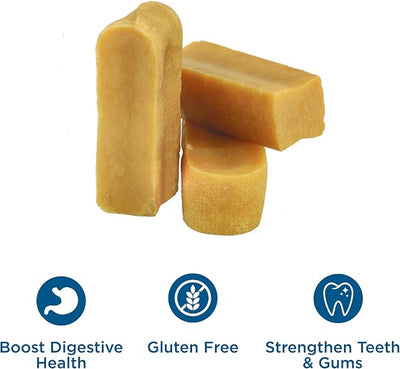 Best Bully Sticks Yak Cheese Himalayan Dog Chews - Medium 4 Count (Pack of 1) - Natural, Lactose Free Cheese, Odor-Free, Long-Lasting Snack