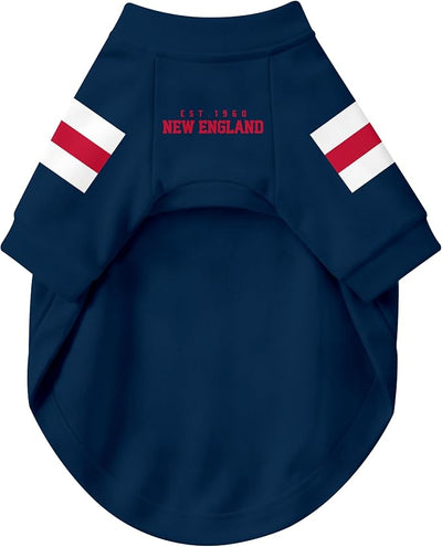 New England Dog Clothes Jersey Style Personalized Pet T Shirt with Custom Name Number for Small Medium Large Dogs