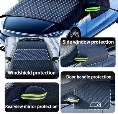 Car Snow Cover for Acura RDX 2018 2019 2020 2021 2022 2023-pr, with Side Window and Rearview Mirror Protector, Durable Magnetic Winter Frost Hail Guard
