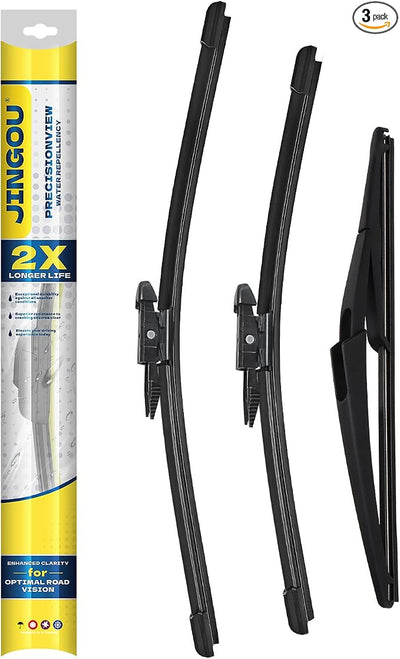 3 Wiper Blades Sets,Compatible with Mercedes-Benz ML-Class 2006-2011,Automotive Replacement Windshield Wiper Blade - 28"/21"/12" (Set of 3) Pinch Tab