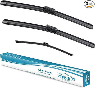 OEM Windshield Wiper Blades Replacement for Volvo XC60 2009 2010 2011 XC70 V70 2008-2016 C30 2007-2012, All Weather Original Factory Quality Front & Rear Wipers Set 26"+20"+15" (Pack of 3)