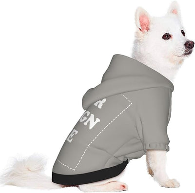 Personalized Chihuahua Dog Hoodie, Custom Pet Warm Sweatshirt Costume with Name Number Photo, Customize ID Clothes for Pupppy Kitten Dogs Cats, Grey, XL
