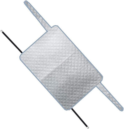 Rear Window Snow Cover - 2 Layered Aluminum Foil All Weather Sun Block | Car Winter Windshield Cover Hook Invisible Magnet Frost Protection Ice Rain Winter Debris for SUV Cars