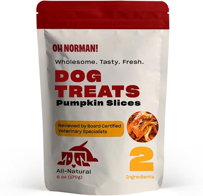 Two-Ingredient Pumpkin Dog Treats by Kaley Cuoco, Healthy Dog Treats for All Life Stages and Breeds, Air Dried, Ethically Sourced in Canada, 6 Oz