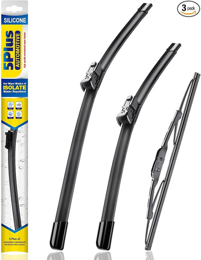 5 PLUS® Windshield Wipers Replacement for 2024-2021 Chevy Tahoe Suburban/GMC Yukon Yukon XL,Silicone Water Repellent Wiper Blades-22"/22"/13"(Set of 3), OEM Fit, All-Season, Easy Installation