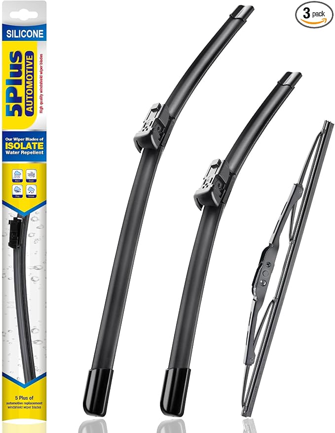 5 PLUS® Windshield Wipers Replacement for 2024-2021 Chevy Tahoe Suburban/GMC Yukon Yukon XL,Silicone Water Repellent Wiper Blades-22"/22"/13"(Set of 3), OEM Fit, All-Season, Easy Installation