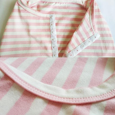 Dog’s Recovery Suit Post Surgery Shirt for Female Male Dog, E-Collar Alternative Wound Protective Clothes (Pink White stripe-2xl)