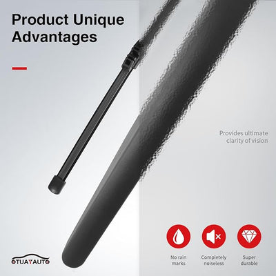 OTUAYAUTO Rear Wiper Arm Blade Replacement for Ford Escape 2013-2023 Explorer 2011-2023, Lincoln MKX MKC 2015-2019 Rear Windshield Back Wiper Set OEM BB5Z17526-C