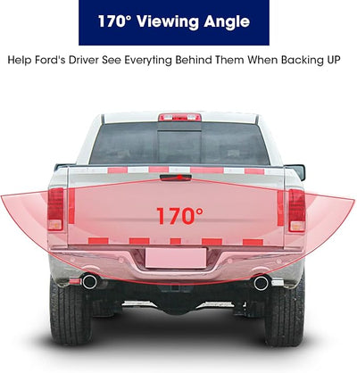 Tailgate Handle with Rearview Backup Camera for Dodge Ram | Compatible for Dodge Ram 1500 (2009-2017), 2500 3500 (2010-2017), RCA Connector