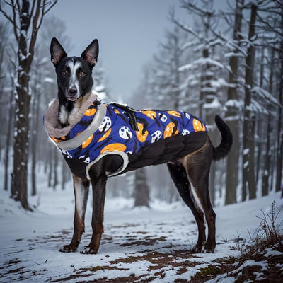 CuteBone Dog Waterproof Winter Coat with Harness, Reflective Warm Dog Jacket with Zipper for Cold Weather, Dog Snowsuit for Small Medium Large Dogs YRFN11XXL