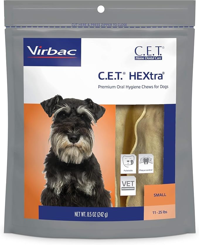 HEXtra Dental Chews for Small Dogs, 11-25 lbs, 30 chews