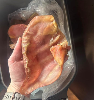 All Natural Jumbo Whole Pig Ears for Dogs (50 Pack) – 100% Natural Pork Ear Dog Treat