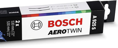 BOSCH A925S / 3397118925 AeroTwin OE Replacement Wiper Blades Driver & Passenger Side - Set of 2 (21" & 21") Side Lock 22mm