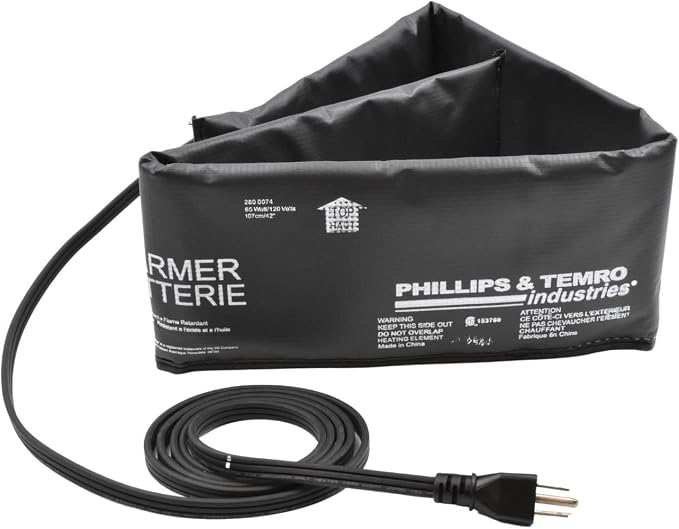 Zerostart 2800074 Electric Battery Blanket Heater Wrap with Thermostat 42 Inch | Battery Warmer for Generators, Automotive and Heavy Duty Vehicles