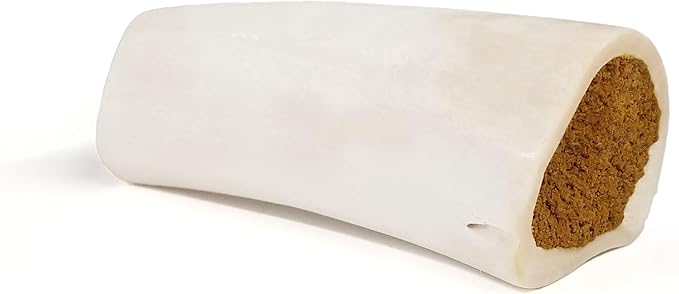 Stuffed Shin Bone, Long Lasting Dog Bones for Aggressive Chewers, High Protein Filled Dental Chew, Bully Stick Peanut Butter Filling, 5-6" for Large Dogs