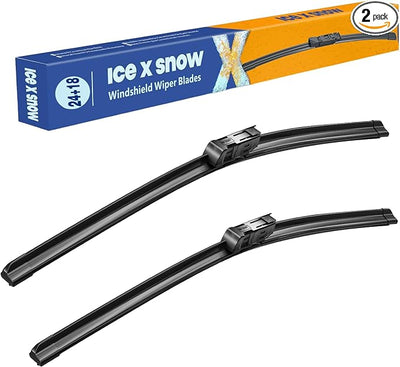 24"+18" Water Repellent Windshield Wiper Blades Replacement for Mazda CX-5 CX5 CX-9 CX9 2023 2022 2021 2020 2019 2018 2017 Silicone Automotive Replacement Windshield Wiper Blades(Top Lock)