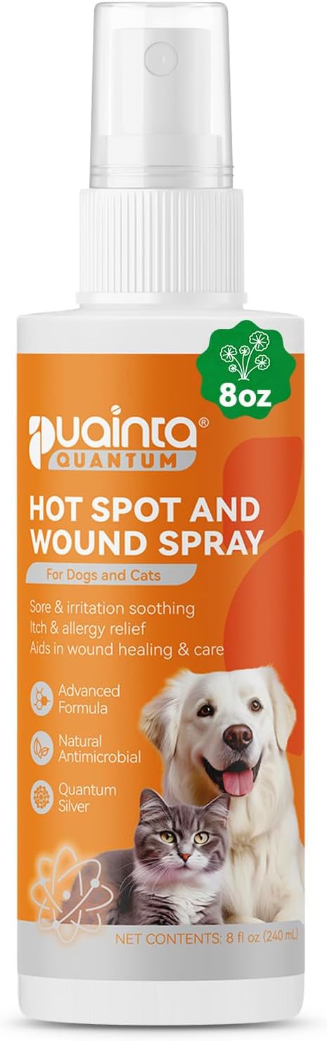 Hot Spot and Wound Spray for Dogs - Advanced Anti Itch Spray, Evidence-Based Dog Hot Spot Treatment & Itch Relief with Nano-Silver, Lick-Safe, 8oz